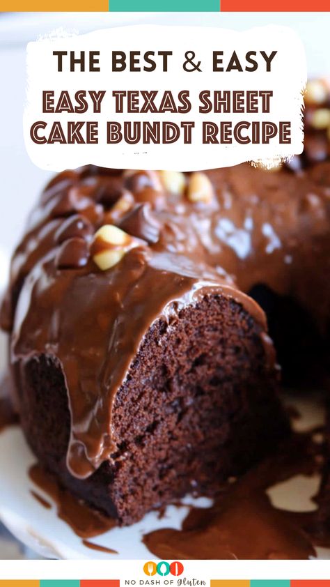 Easy Texas Sheet Cake Bundt Texas Sheet Cake In Bundt Pan, Texas Chocolate Bundt Cake, Chocolate Bundt Cake Recipe Easy, Texas Bundt Cake, Texas Sheet Cake Bundt Cake Recipe, Texas Sheet Bundt Cake, Tx Sheet Cake Recipe, Texas Sheet Cake Icing, Choc Bundt Cake