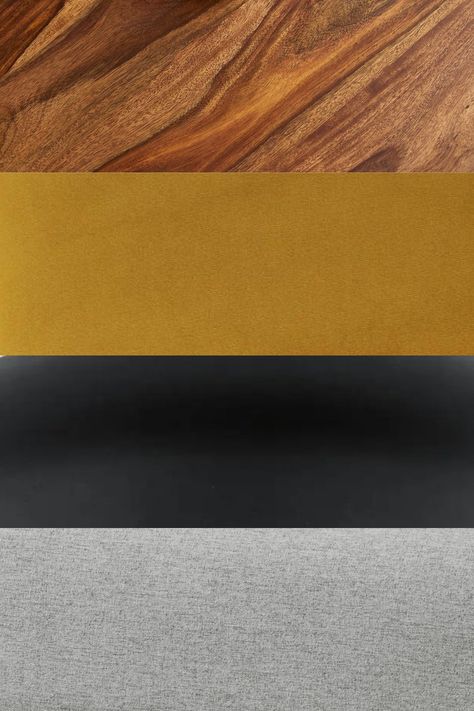 Wood yellow black grey (furniture swatches) Black Wood Color Palette, Grey Color Palette Colour Schemes, Grey Black Wood Colour Palette, Black And Wood Color Palette, Black And Yellow Interior Design, Grey Brown Yellow Color Palette, Yellow Black Interior Design, Black Brown Yellow Color Palette, Grey Mustard Wood Living Room