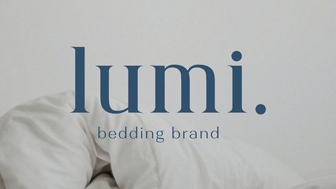 Logo for bedding brand lumi.lumi - it's about peace, rest, both physical and moral, about quality materials and the aesthetics of your space.That is why I chose a calm but at the same time very stylish and complex palette of company colors.Also, I d… Bedding Logo, The Aesthetics, Bedding Brands, How To Make Bed, Bedding Shop, Choose Me, Logo Branding, Physics, Company Logo