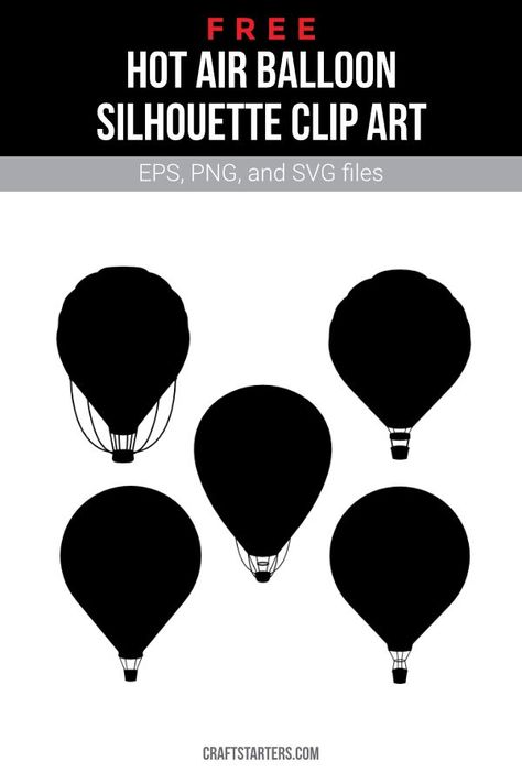 Balloon Silhouette, Silhouette Clip Art, Png Transparent, Hot Air Balloon, Air Balloon, Hot Air, Balloons, Cricut, Clip Art