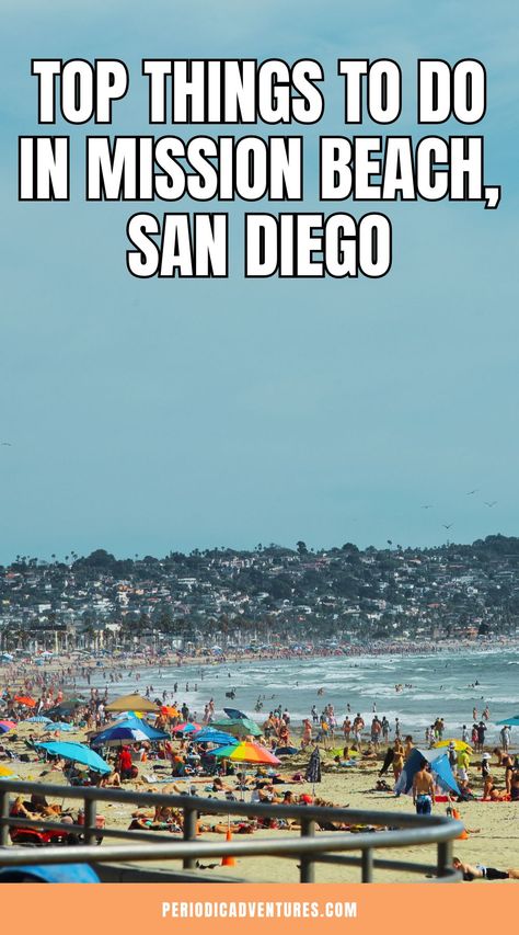 Wondering what the best things to do in Mission Beach, San Diego are? This travel guide covers the top Mission beach attractions including surfing, the boardwalk, Belmont Park, various neighborhoods, and so much more! San Diego Mission Beach, Mission Beach San Diego, San Diego Mission, Belmont Park, Sand Volleyball Court, Beach San Diego, Mission Bay, Mission Beach, Surf School