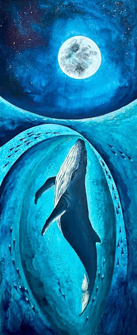 Whale Artwork, Paint Party Ideas, Bathroom Gallery, Aqua Art, Whale Art, Coral Reefs, Surf Art, Naive Art, Linoleum