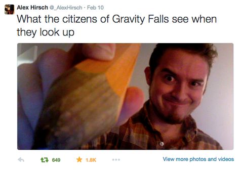 Alex Hirsch Tweets, Alex Hirsh, Giant Pencil, Alex Hirsch, Reverse Falls, Send Help, Rough Draft, Trust No One, Drawing Stuff