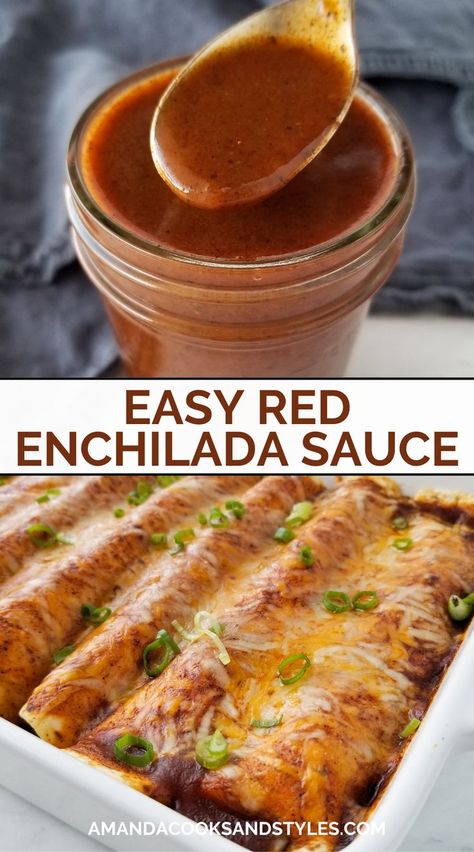 Red Chili Sauce For Enchiladas, Red Burrito Sauce, Homemade Red Enchilada Sauce Easy, Enchiladas Red Sauce Recipes, Home Made Red Sauce, Homemade Burrito Sauce, Home Made Enchilada Sauce Red, Enchalidas Sauce, Enchilada Red Sauce Recipe