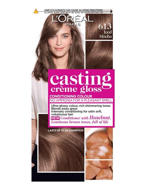 Chocolate Hair Dye, Hair Color Gloss, Loreal Casting Creme Gloss, Mocha Color Hair, Casting Creme Gloss, Gloss Hair, Loreal Hair Color, Mocha Hair, Glow Hair