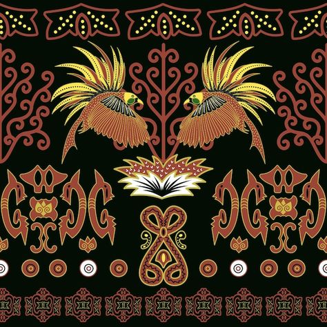 Ethnic batik papua bird pattern 096 | Premium Vector #Freepik #vector #background #beautiful #bird #style Batik Papua, Frame Story, Motif Batik, Bird Patterns, Stencil Designs, Batik, Hand Sewing, Pattern