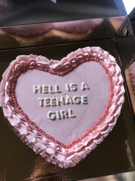 Hell Is A Teenage Girl, 14th Birthday Cakes, 15th Birthday Cakes, 17 Birthday Cake, Birthday Cake Decorating Ideas, 13 Birthday Cake, Vintage Birthday Cakes, 16 Birthday Cake, Funny Birthday Cakes