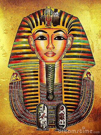 Pharoah Egyptian Drawings, Images Noêl Vintages, King Tutankhamun, Starověký Egypt, Egyptian Painting, Egyptian Kings, Ancient Egypt Art, Egyptian Tattoo, Egyptian Symbols