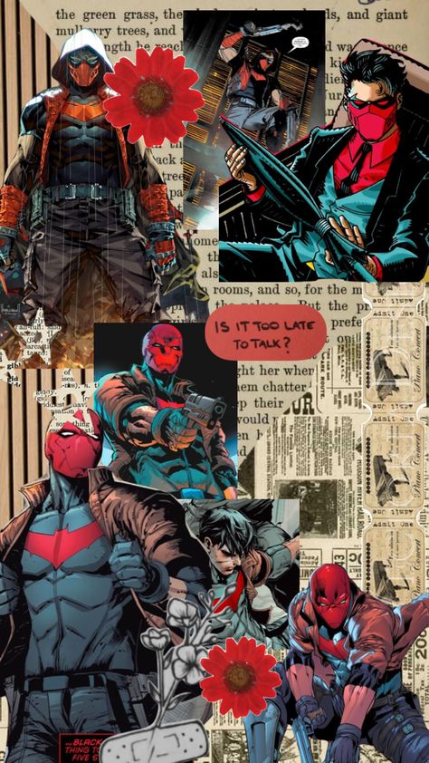 #redhood #jasontodd #dc #dccomics Jason Todd Collage, Jason Todd Comic, Batman Red Hood, Jason Todd Robin, Comic Wallpaper, Batman Comic Wallpaper, Red Hood Jason Todd, Jay Bird, Batman Family