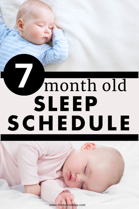 Sample 7 month old baby nap schedule plus expert tips for how to implement your 7 month old sleep schedule. Recommendations are age appropriate based on 7 month old development and will help you get your baby on a better sleep schedule and sleep routine. Sweet dreams! Sleep Schedule For 7 Month Old Baby, 7 Month Nap Schedule, 7 Month Old Schedule, 7 Month Old Sleep, 11 Month Old Baby, 7 Month Baby, 7 Month Old Baby, Baby Nap, Baby Schedule