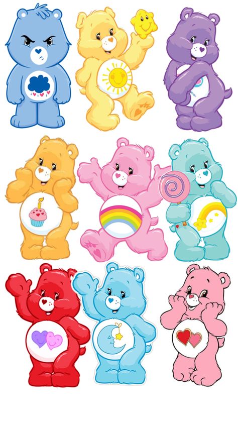 Care Bears Halloween Costume, Bear Template, Care Bear Tattoos, Supernatural Merchandise, Care Bears Vintage, Celestia And Luna, Sticker Design Inspiration, Care Bears Cousins, Bear Halloween