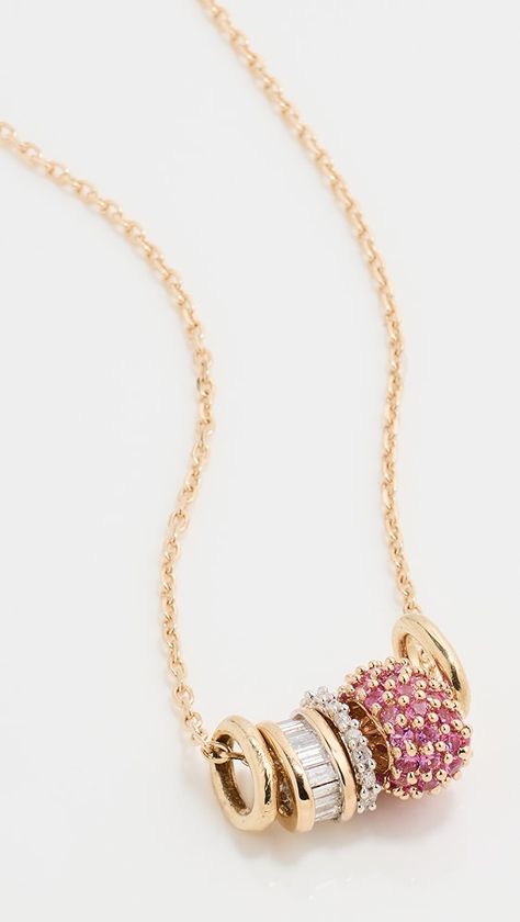 Adina Reyter 14k Bead Party New Pink Sapphire Rager Necklace | Shopbop Pink Accesorios, Capsule Wardrobe Jewelry, Pink Gold Necklace, Adina Reyter, Accesories Jewelry, Classy Jewelry, Jewelry Essentials, Jewelry Lookbook, Jewelry Brand