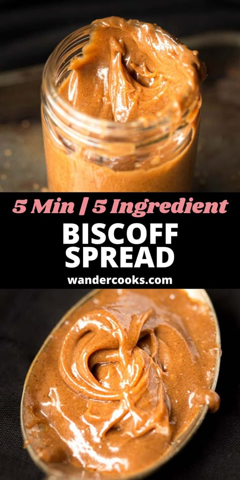 Whip up a batch of homemade biscoff spread in 5 minutes with just 5 ingredients! This speculoos spread is an easy homemade cookie butter - sweet and spicy with the iconic cinnamon flavour. Homemade Biscoff, Homemade Cookie Butter, Speculoos Cookie Butter, Easy Homemade Cookies, Biscoff Recipes, Speculoos Cookies, Homemade Cookie, Biscoff Cookie Butter, Biscoff Spread