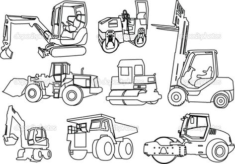 Printable Construction Coloring Pages Vehicles Drawing, Tractor Coloring Pages, Colouring Pictures, Printable Colouring, Construction For Kids, Preschool Coloring Pages, Construction Vehicle, Truck Coloring Pages, Pokemon Coloring Pages