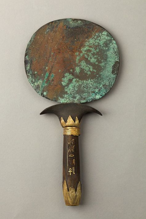 Mirror of the Chief of the Southern Tens Reniseneb | Middle Kingdom | The Metropolitan Museum of Art Upper Egypt, Middle Kingdom, Bronze Mirror, Ancient Egyptian Art, Egyptian Art, Ancient Artifacts, Ancient Cultures, Luxor, Andy Warhol