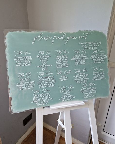 Clear Acrylic Table, Table Plan Wedding, Wedding Table Plans, Plexiglass Table, Signage Acrylic, Wedding August, Plan Wedding, Table Seating Chart, Prom 2023