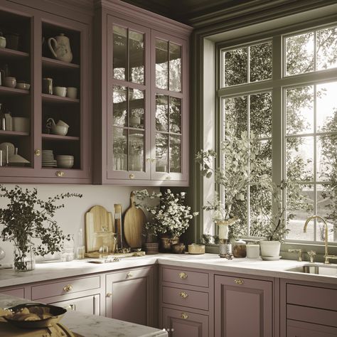 Interior Design Purple, Cinnamon Slate, Benjamin Moore Kitchen, Slate Kitchen, Glam Pad, Paint Repair, Lilac Grey, Benjamin Moore Colors, Grey Kitchen Cabinets