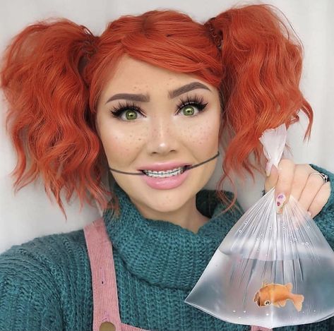 Darla From Finding Nemo, Cute Halloween Makeup, Baby Kostüm, Halloween Makeup Inspiration, Halloween Costume Outfits, Halloween Costumes Makeup, Fantasias Halloween, Halloween Makeup Looks, Halloween Make Up