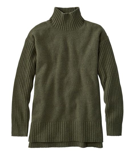 Women's Sweaters | Clothing at L.L.Bean Turtleneck Sweater Outfit, Turtleneck Fashion, Essential Sweater, Turtleneck Sweaters, Sweater Turtleneck, Runway Trends, Ribbed Turtleneck, Women's Sweaters, Style Cardigan