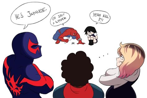 Spiderman Crossover, Penny Parker, Deadpool And Spiderman, Demon School, Spiderman Spider, Spider Art, Marvel Spiderman Art, Black Clover Anime, Spiderman Comic