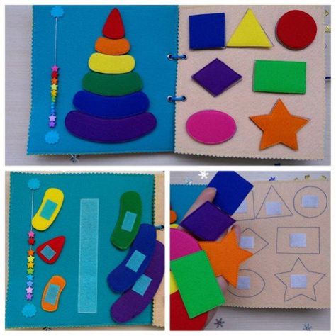 1 Velcro Activities, Diy Busy Books, Baby Books Diy, Diy Quiet Books, Baby Quiet Book, Quiet Book Patterns, Bags Ideas, Sensory Book, Felt Books