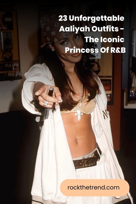 Aaliyah Dana Haughton, the “Princess of R&B” and “Queen of Urban Pop,” left an undeniable mark on the music and fashion industries. Her effortless style, Aliyah Iconic Outfits 90s, Aaliyah Bandana Outfit, Diy Aaliyah Costume, 2000s Aaliyah Fashion, 90s R And B Fashion, Aaliyah Inspired Outfits 90s, Aaliyah Iconic Outfits, Moesha Outfits 90s Fashion Street Styles, Aaliyah Halloween Costume Ideas