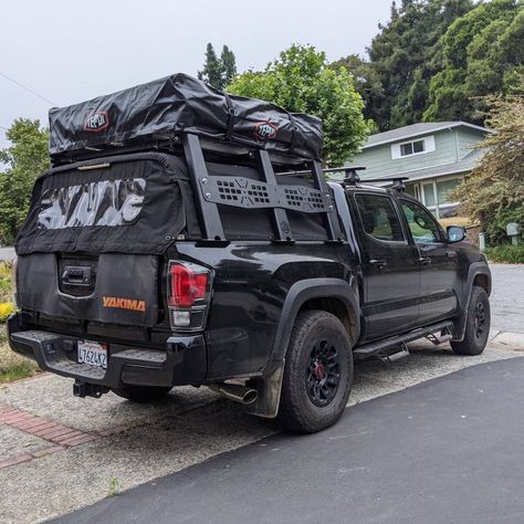 Tacoma Bed Rack, 2018 Tacoma, Overland Tacoma, Tacoma Trd Pro, Truck Organization, Toyota Tacoma 4x4, Truck Bed Tent, Tacoma 4x4, Bed Rack