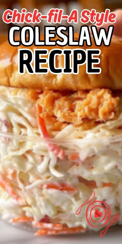 Easy Chick-fil-A Style Coleslaw recipe—a delightful side dish that's perfect for picnics, barbecues, or anytime you're craving a taste of Southern comfort. This creamy and tangy coleslaw features crisp cabbage, carrots, and a secret blend of ingredients that will have you saying farewell to the Chick Fil A Coleslaw Recipe, Southern Coleslaw Recipe, Tangy Coleslaw, Southern Coleslaw, Best Coleslaw Recipe, Easy Coleslaw, Coleslaw Recipe Easy, Homemade Coleslaw, Creamy Coleslaw