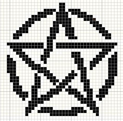 Buzy Bobbins: Pentagram - cross stitch design for an altar cloth Minecraft Pattern, Celtic Cross Stitch, Pixel Art Templates, Pixel Art Grid, Graph Paper Art, Minecraft Pixel Art, Pola Kristik, Minecraft Crafts, Altar Cloth