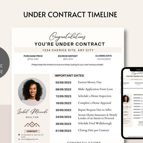 Under Contract Timeline Textable Under Contract Real Estate Under Contract Real Estate Closing Timeline Closing Tracker Closing Costs 
😃For More Info, click on the above link👆 #digitaltemplates #textables #flyers Real Estate Timeline, Under Contract Timeline, Under Contract Real Estate, Real Estate Contract, Real Estate Closing, Home Appraisal, Time Line, Closing Costs, Under Contract