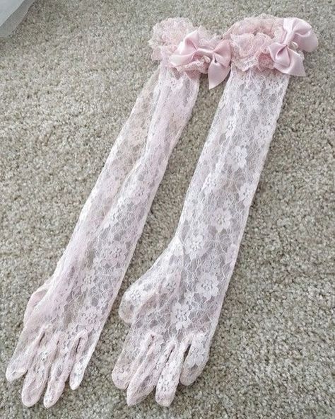 Aesthetic Mittens, Coquette Gloves, Pink Lace Gloves, Aesthetic Gloves, Princess Gloves, Gloves Aesthetic, Elegant Gloves, Pink Gloves, Theme Dress