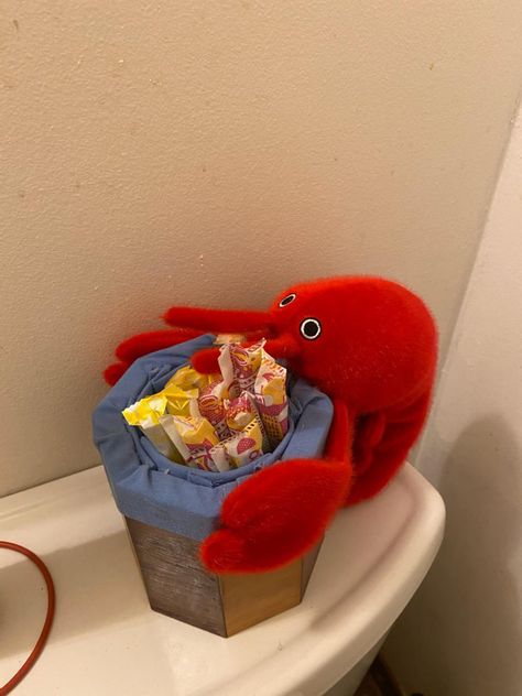 Cursed Bathroom Decor, Menstruation Crustacean Station, Crustacean Menstruation Station, Tacky Room Decor, Menstruation Crustacean, Period Funny, Dorm Bathroom, Cute Bedroom Decor, Future Apartment