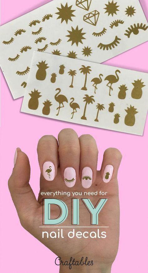 Nail Vinyl Decals, Vinyl Nail Art, Vinyl Nail Decals, Diy Vinyl Projects, Fingernails Painted, Nail Decals Diy, Nail Vinyls, Health Signs, Diy Vinyl