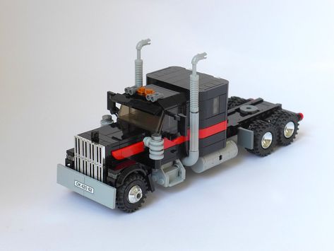 Lego Police Car, Peterbilt 359, Room Things, Semi Trailer Truck, Lego Vehicles, Lego Building Instructions, Lego Truck, Lego Club, Lego Diy