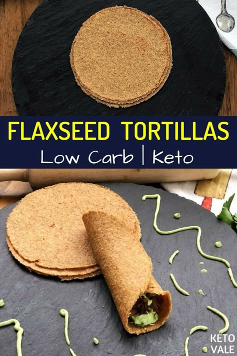 Gluten Free Wraps Recipe, Flaxseed Meal, Gluten Free Wraps, Keto Tortillas, Low Carb Low Fat Recipes, Low Carb Tacos, Low Carb Recipe, Boiled Egg Diet Plan, Flax Seed Recipes