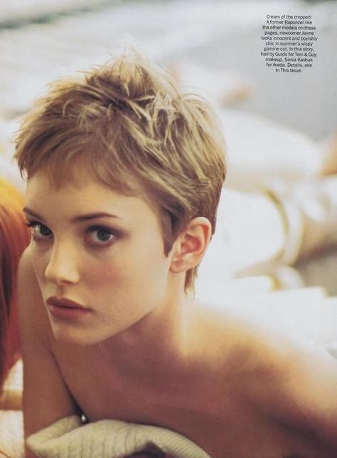 Pixie Haircut Reference, Drew Barrymore Pixie Cut, Round Face Shaved Head, Winona Ryder Pixie Cut, 60s Womens Hairstyles, Winona Ryder Pixie, Feminine Buzz Cut, Number 8 Haircut, Very Short Hairstyle Women