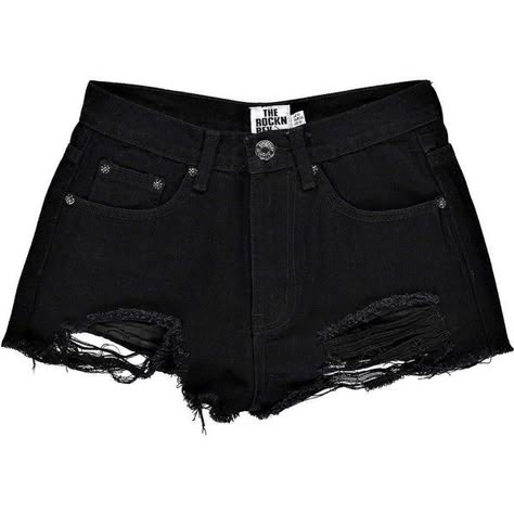 Boohoo Carla Extreme Rip Black Denim Hotpants Shorts Dinner Outfit, Black Ripped Shorts, Short Boyfriend, High Waisted Ripped Shorts, Pants Ripped, Blue And White Jeans, Distressed High Waisted Shorts, Black Distressed Shorts, Shorts Ripped