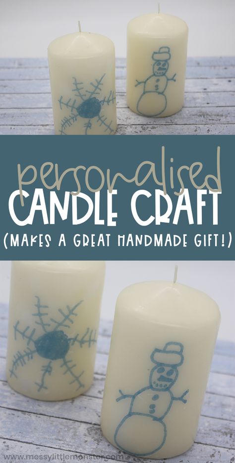 How to make personalised candles with picture on them. Candle artwork. Candle Projects Craft Ideas, Decorate Candles Diy, Kids Candle Crafts, Candle Crafts For Kids, Pictures On Candles, How To Decorate Candles, Candle Decoration Ideas For Kids, Homemade Candles Diy, Kids Candle Making