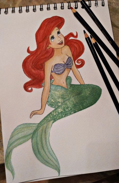 Disney Ariel Drawing, Ariel Drawing Sketches, Drawing Ariel, Ariel Sketch, Little Mermaid Painting, Disney Princess Sketches, Disney Canvas Paintings, Ariel Drawing, Princess Sketches