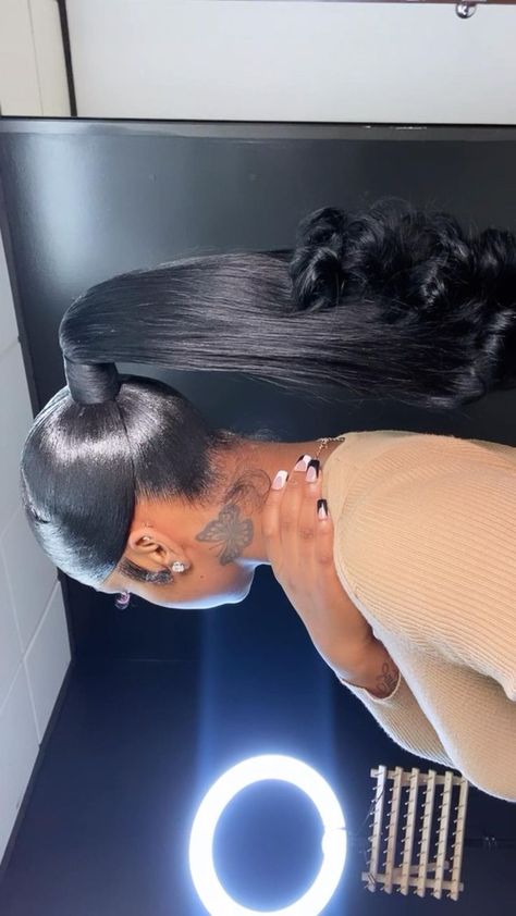 Barbie Ponytail done by me @Daintitails on instagram 🥰 | Hair ponytail styles, Slick hairstyles, Ponytail styles Styles Ponytail, Barbie Ponytail, Slick Ponytail, Slicked Back Ponytail, Weave Ponytail Hairstyles, Sleek Ponytail Hairstyles, Weave Ponytail, Birthday Hairstyles, Black Ponytail Hairstyles