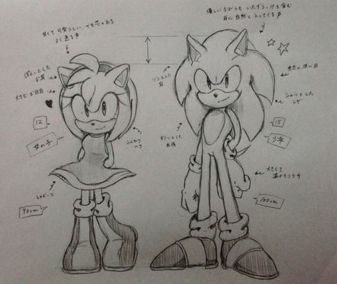 Sonic and Amy sketches (The drawing isn't mine) Amy From Sonic Drawing, How To Draw Sonic Body Base, Sonic Drawing Ideas, Shadow From Sonic Drawing, Sonic Reference Poses, How To Draw Amy Rose, Shadow Sonic Drawing, How To Draw Sonic The Hedgehog, Sonic Drawing Reference