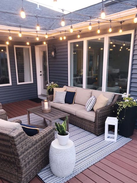 Deck/Patio | Outdoor patio decor, Patio inspiration, Backyard patio designs Luxury Patio, Patio Inspiration, Deck Decorating Ideas, Outside Patio, Backyard Inspiration, Patio Makeover, Ideas Patio, Backyard Inspo, Backyard Living