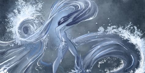 Elements Of The Earth, Water Spirit, Greek Mythology Art, Spirited Art, Water Element, Mythology Art, High Fantasy, Of The Earth, Anime Poses