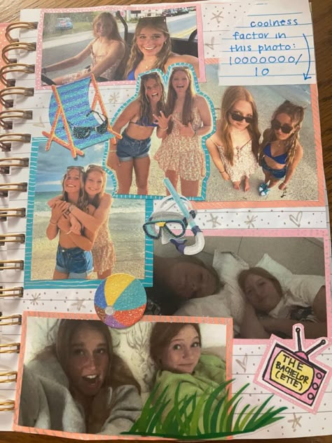 Out First Year Scrapbook, Scrapbook Ideas Beach, Beach Scrapbook Ideas, Scrapbook Ideas With Friends, Scrapbook Ideas Vacation, Summer Scrapbook Ideas Front Cover, Scrapbook Ideas For Bestie, Scrapbook Front Cover, Summer Scrapbook Cover