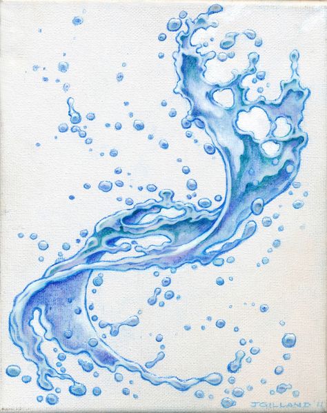 Water Pouring Drawing, Water Drop Drawing, Wave Drawing, Water Tattoo, Getting A Tattoo, Watercolor Water, Water Drawing, Tatuaje A Color, Minimalist Tattoos