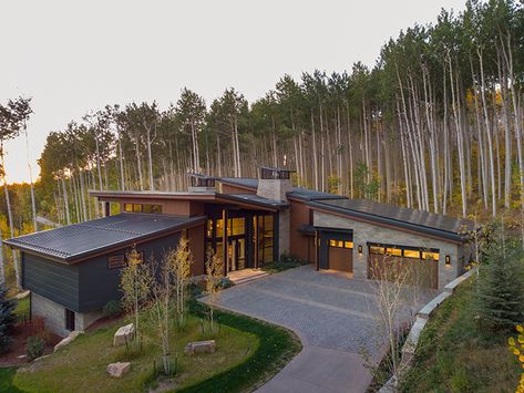 A Mountain Modern Treehouse - Mountain Living Modern Mountain Home, Mountain Living, Mountain Modern, Modern Mountain, Colorado Homes, Mountain Homes, Mountain Home, Mountain House, Dream House Exterior