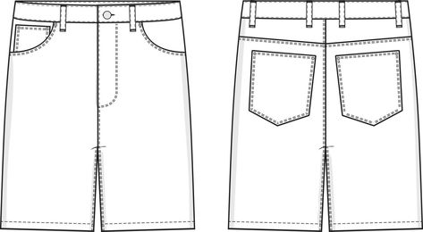 Jeans Technical Drawing, Chocolate Retriever, Unisex Garments, Knitwear Details, Shorts Drawing, Apparel Design Inspiration, Flat Drawings, Graphic Design Images, Mens Denim Shorts