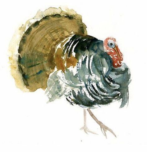 Turkey Paintings, Watercolor Turkey, Turkey Painting, Turkey Art, Watercolor Art Diy, Watercolor Flowers Tutorial, Art Tutorials Watercolor, Watercolor Projects, Ceramic Platters