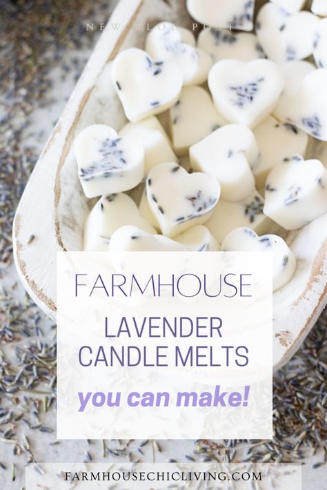 Homemade Lavender Candles, Diy Candle Melts, Lavender Candles Diy, Candle Diy Projects, Homemade Candle Recipes, Wax Melts Recipes, Make Candle, Diy Wax Melts, Diy Lavender