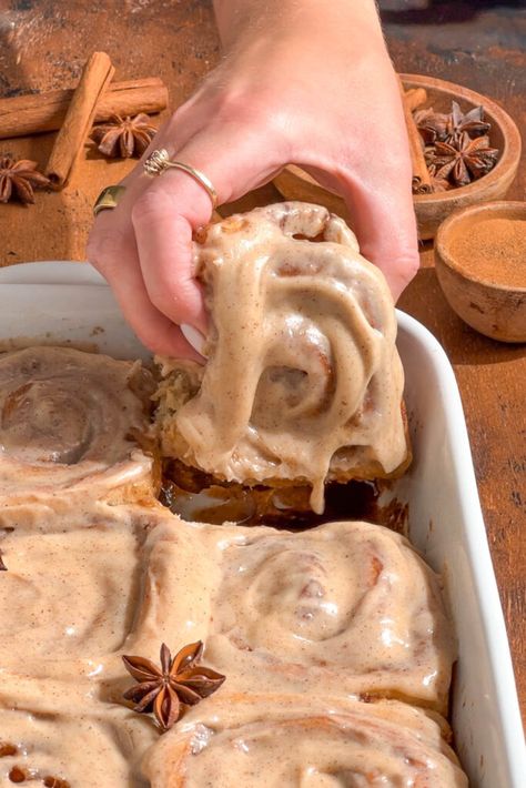 Chai Cinnamon Rolls Sweet And Salty Breakfast Ideas, Chai Food Recipes, The Best Homemade Cinnamon Rolls Ever, Pumpkin Caramel Cinnamon Rolls, Persimmon Cinnamon Rolls, Breakfast Ideas Baking, Cinnamon Rolls Homemade Pumpkin, Half Baked Harvest Cinnamon Rolls, Sweet Rolls Recipe Sticky Buns